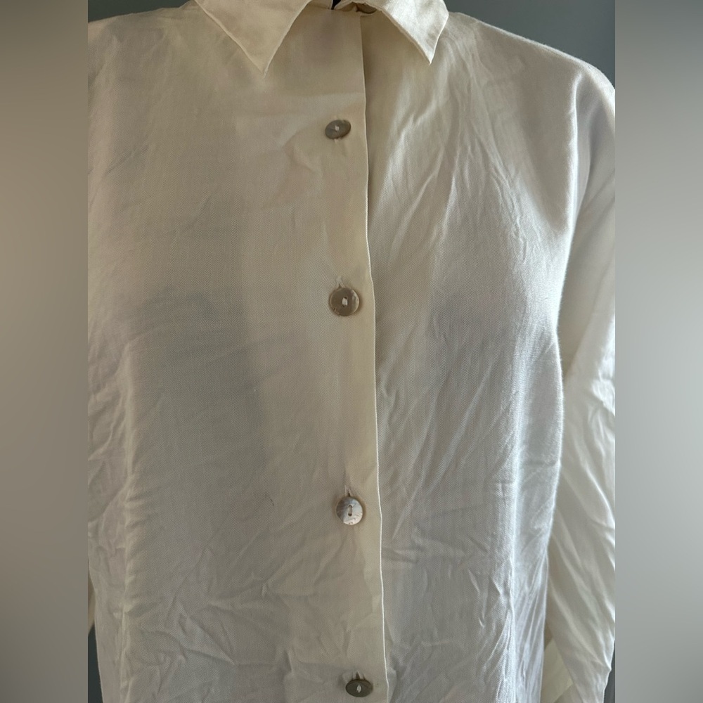 Lee David Collection Vintage 90’s Women’s Blouse, Size L. 75% Silk, 25% Cotton. - Picture 5 of 7